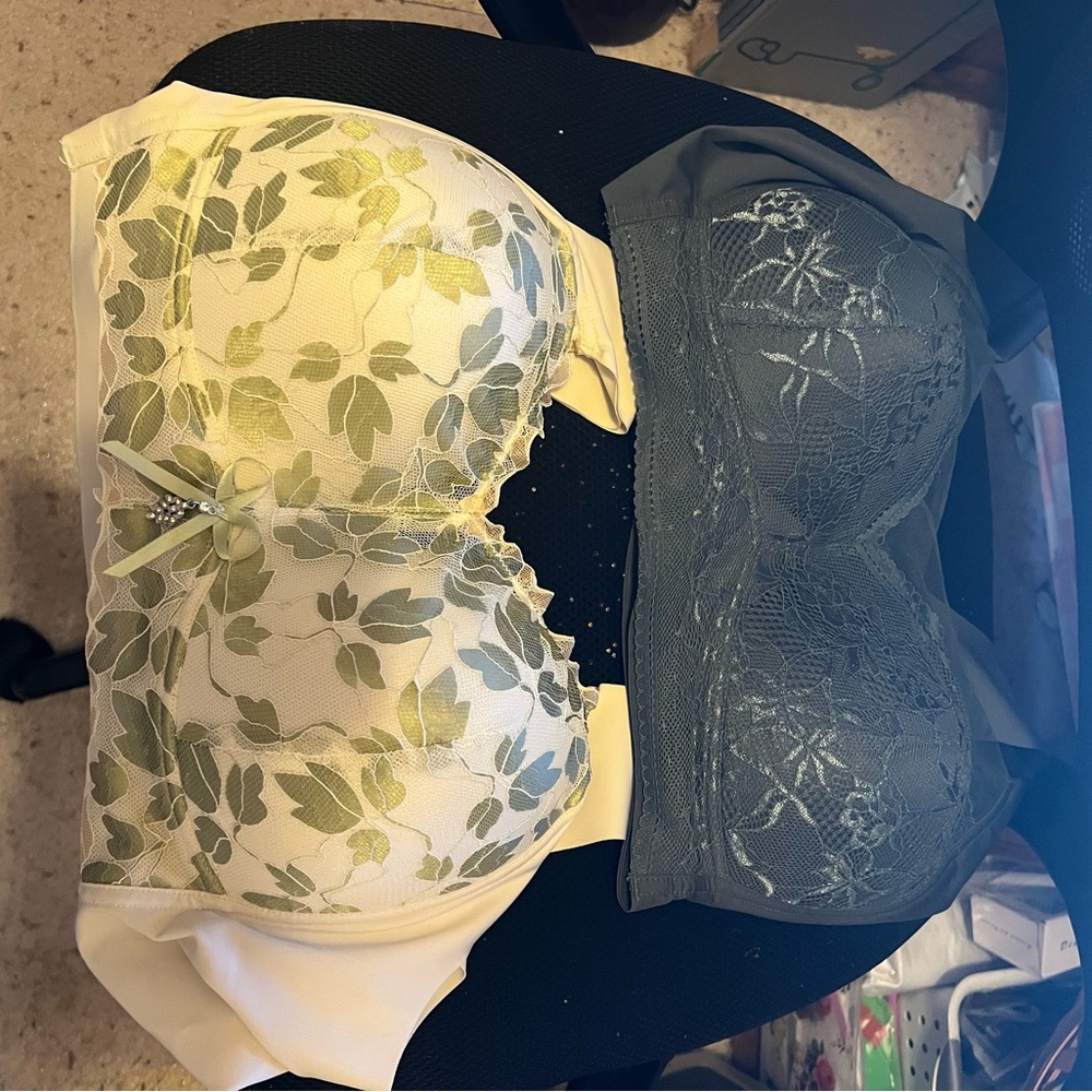 Floral and Lace Bra Set
